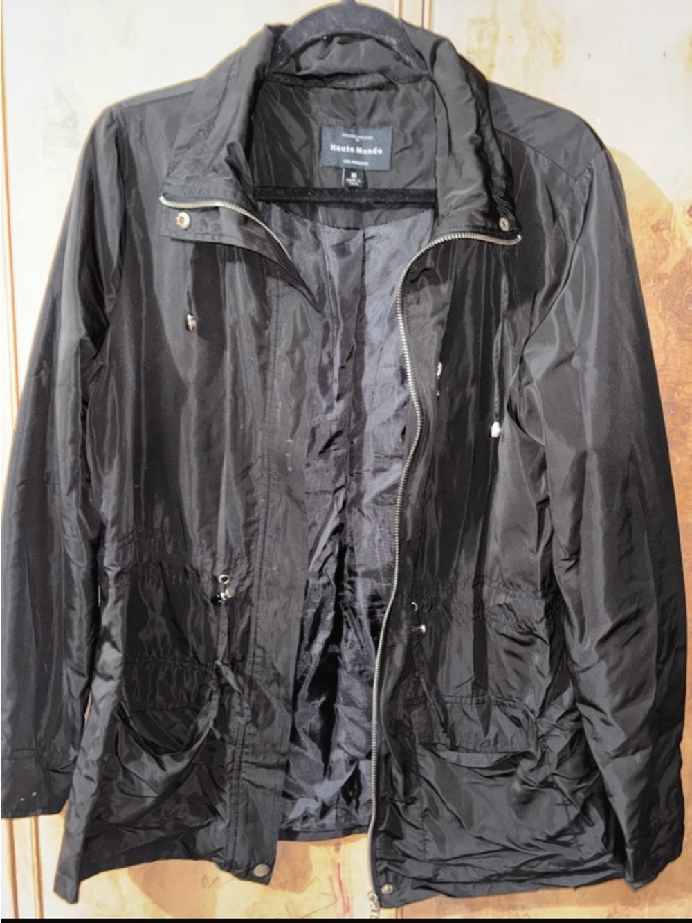 Haute Monde Black Utility Anorak Jacket size Medium